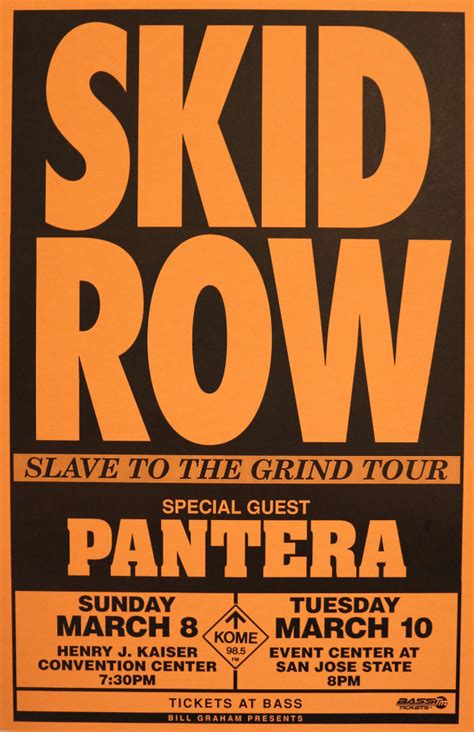 skid row pantera tour 1992